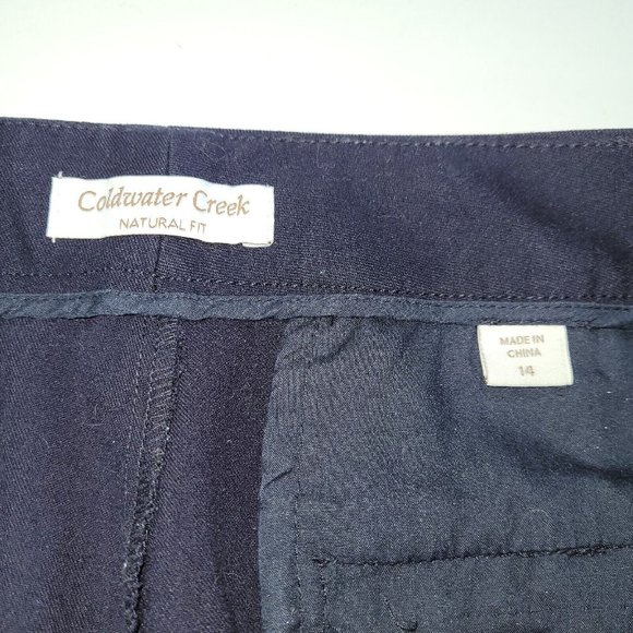 Coldwater Creek Pants Womens‎ 14Navy Blue Natural Fit Dress Trouser Office - Picture 3 of 12